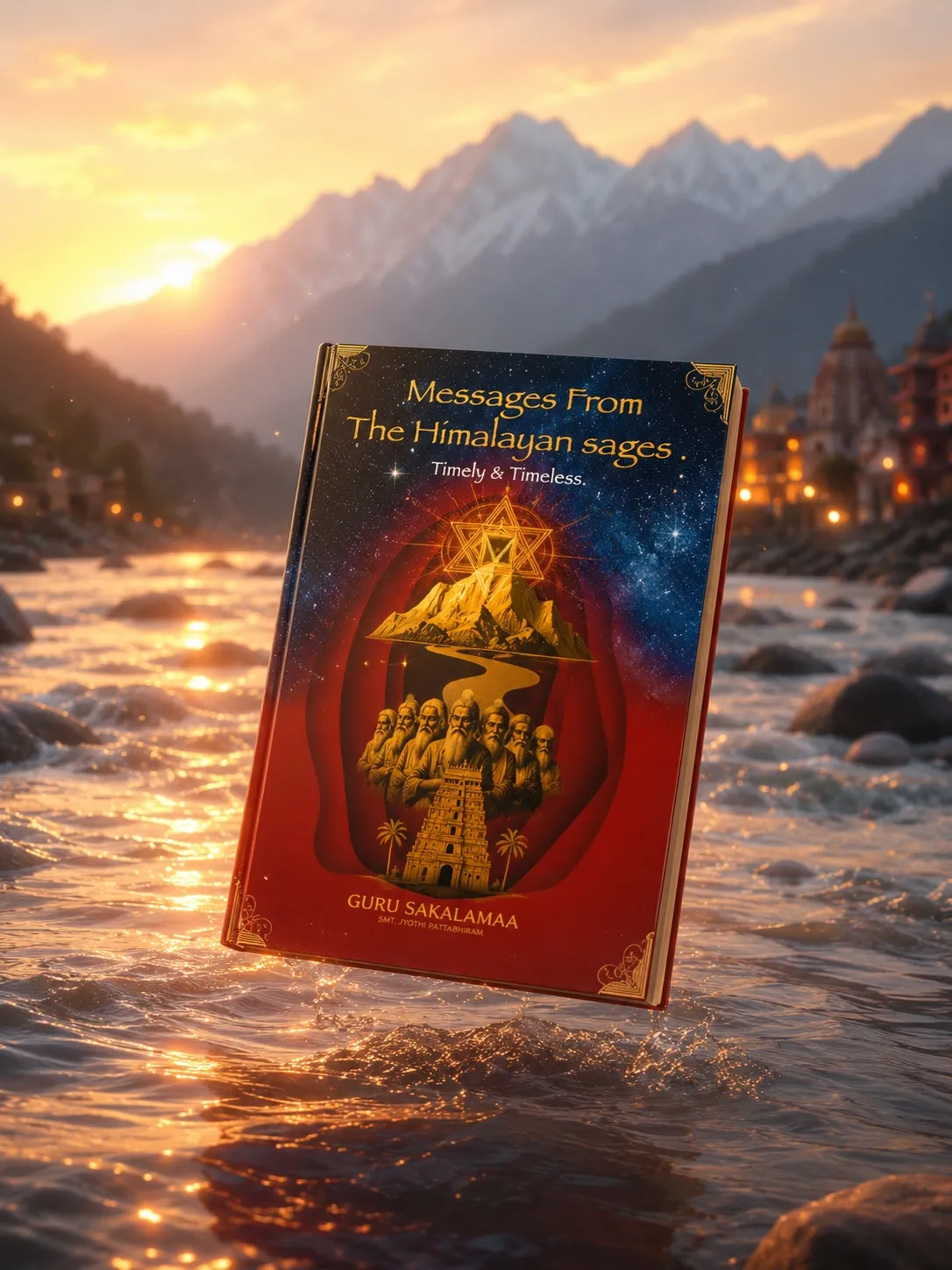 The book resting by a Himalayan river at first light